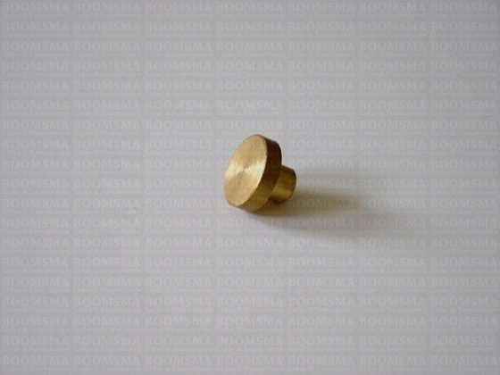 Spindelmachine benodigdheden: Koperen aambeeldje voor spindelmachine goud Ø 24 mm (onderkant Ø 12 mm), groot  - afb. 2