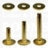 Klinknagels groot  messing/goud 12 mm, (stift + ring) kop Ø 11 mm, stift Ø 4mm (per 10 st.) - afb. 1