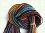 Leren veter rond Ø 2 mm assorti Assortiment Ø 2 mm , lengte 100 cm (per 10 st.)