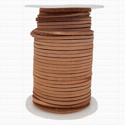 Leren veter vierkant rol NATUREL 3 mm, rol 25 meter (per rol) - afb. 1