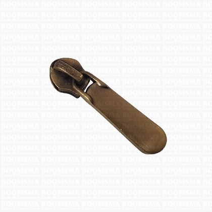 Schuivers voor nylon spiraalrits luxe (tandjes 6 mm) lichtbrons schuiver, past op nylon spiraalrits 6 mm (per 10) - afb. 1