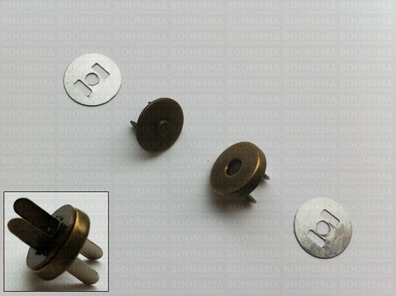 Magneetslot dik lichtbrons Ø 14 mm, totale dikte 4 mm (per 5) - afb. 2
