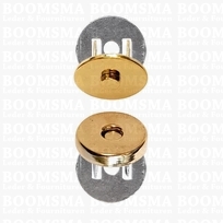 Magneetslot dik goud Ø 14 mm, totale dikte 4 mm (per 5)