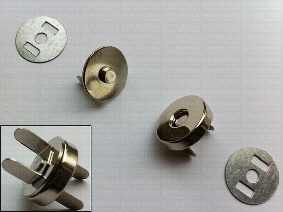 Magneetslot dik zilver Ø 18 mm, totale dikte 5 mm (per 5) - afb. 2