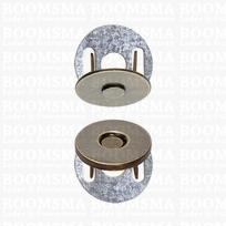 Magneetslot dun lichtbrons Ø 14 mm , totale dikte 2,5 mm (per 5)