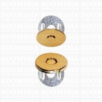 Magneetslot dun goud Ø 15 mm, totale dikte 2,5 mm (per 5)