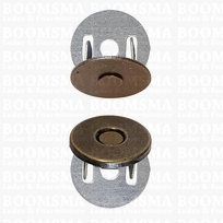 Magneetslot dun lichtbrons Ø 18 mm, totale dikte 2,5 mm (per 5)