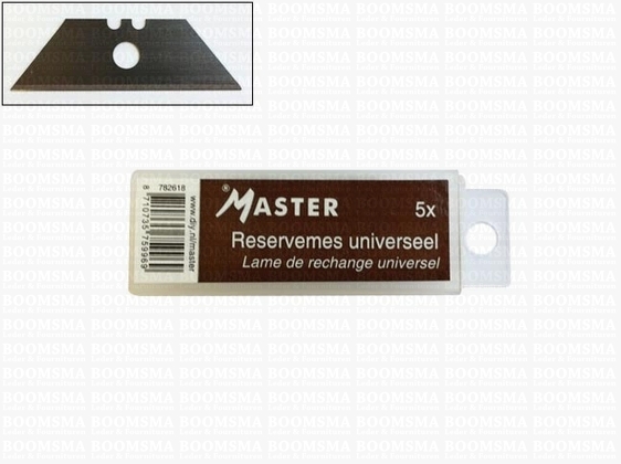 Master mes  extra mesjes (Master en NIEUWE MODEL MES MET KNIK), 5/pk (per pak) (diepte van de 2 uitsparingen is 2,7 mm) - afb. 1