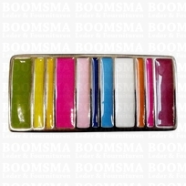 Multicolour gesp Diverse 30 mm doorvoer met kleurrijke emaille (7,5 cm x 3,5 cm) per stuk