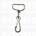 Musketon met wartel zilver oog 2,0 cm, haak 3,0 cm zakje 10 st. - afb. 1