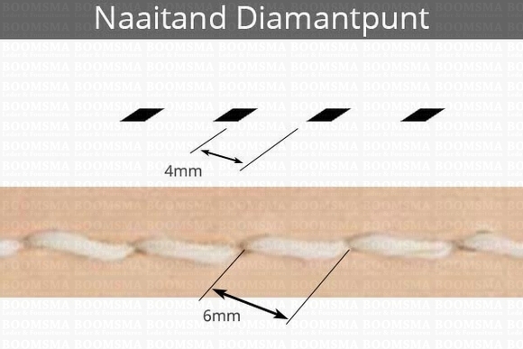 Naaitand diamantpunt Set 3 stuks: 2 - 4 - 6 tand 4 mm (= 6 mm) - afb. 2