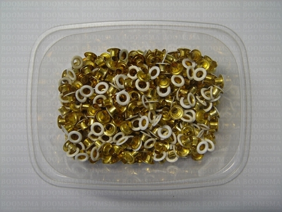 Nestelringen: Nestelring gekleurd wit 1054S (20/pk) wit kraag 7,5 mm, gat 4 mm  - afb. 2