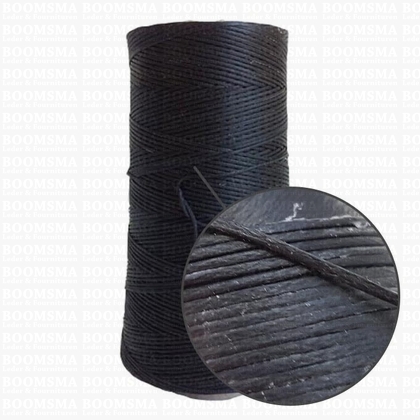 Neverstrand garen met was dikte (8) 250 gram zwart Zwart 250 gram ongeveer 500 meter, dik (8)  - afb. 2