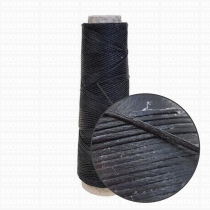 Neverstrand garen met was dikte (8) 50 gram zwart Zwart 50 gram KLEIN ongeveer 100 meter, dik (8)  - afb. 2