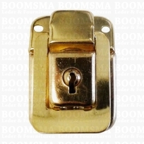 Overslag sloten goudkleurig met sleutel (per paar) 46×32 mm