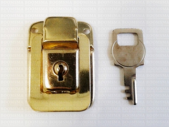 Overslag sloten goudkleurig met sleutel (per paar) 46×32 mm - afb. 2