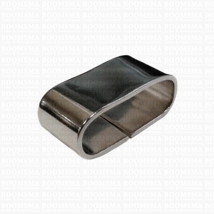 Passant breed afgerond zilver doorvoer 20 mm (per 10 stuks) - afb. 1