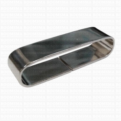 Passant breed afgerond zilver doorvoer 39 mm (per 10 stuks) - afb. 1