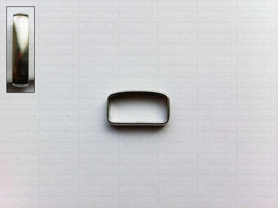 Passanten breed verchroomd zilver 20 mm (per 10 st.) - afb. 1