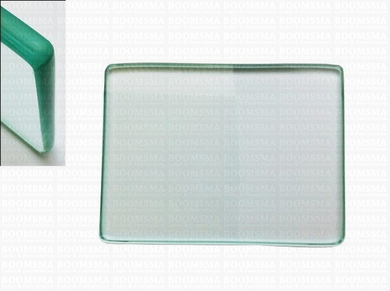 Polijstplaat glas 12 × 9 cm, dikte 8 mm  - afb. 2