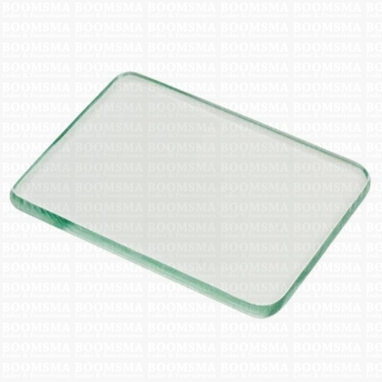 Polijstplaat glas 12 × 9 cm, dikte 8 mm  - afb. 1