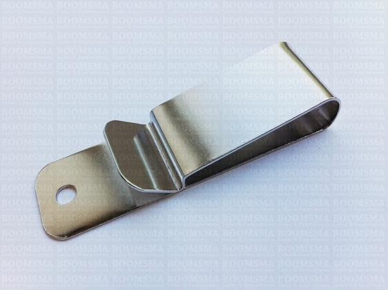 Riem clip zilver Geschikt voor riembreedte 4 cm. Breed 2,3 cm, totale lengte 7,4 cm  - afb. 3