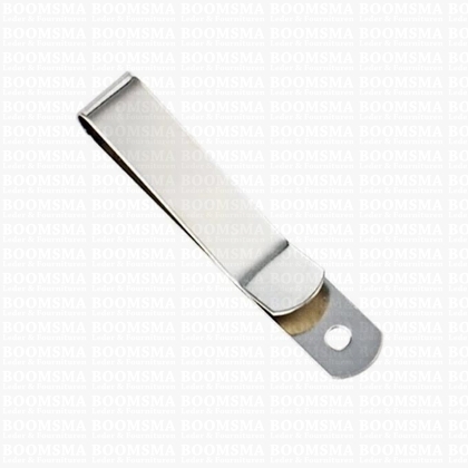 Riem clip zilver Geschikt voor riembreedte 3 cm. Smal 1 cm, totale lengte 6,8 cm  - afb. 1