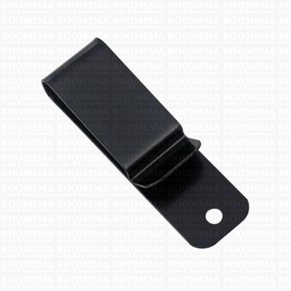 Riem clip zwart Geschikt voor riembreedte 4 cm. Breed 2,3 cm, totale lengte 7,4 cm  - afb. 1