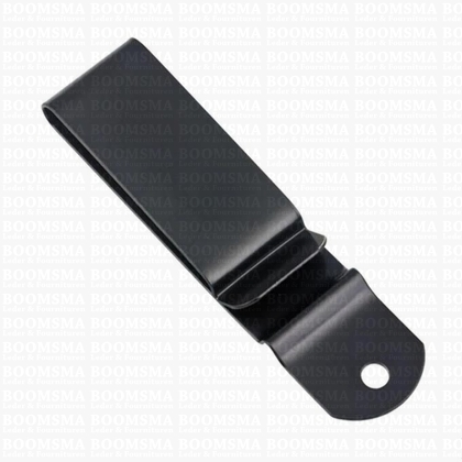 Riem clip zwart Geschikt voor riembreedte 4,5 cm. Breed 2,3 cm, totale lengte 9 cm  - afb. 1