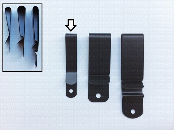 Riem clip zwart Geschikt voor riembreedte 3 cm. Smal 1 cm, totale lengte 6,8 cm  - afb. 2