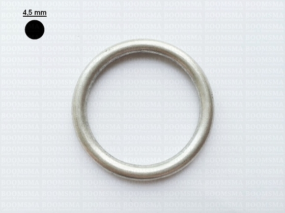 Ring luxe ovaal en rond mat zilver Ring rond Ø 35 mm, dikte 4,5 mm - afb. 2