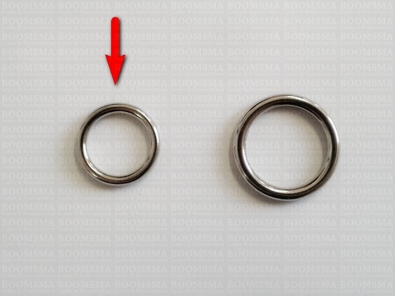 Ring luxe ovaal en rond zilver Ø 15 mm, rond draaddikte 2,8 mm  - afb. 2