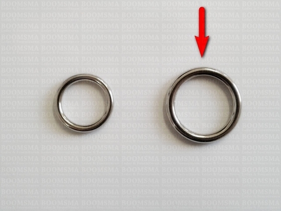 Ring luxe ovaal en rond zilver Ø 20 mm, rond draaddikte 3,2 mm  - afb. 2