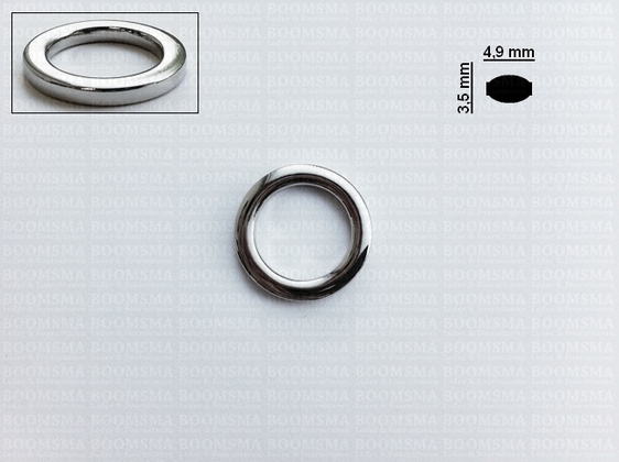 Ring luxe ovaal en rond zilver Ø 20 mm  - afb. 1