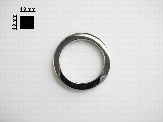 Ring luxe ovaal en rond zilver Ø 30 mm  (vierkant) - afb. 1