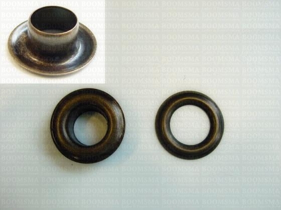 Nestelringen: Nestelring met tegenring groot lichtbrons VL50 - 22,5 × 11,8 × 8,3 mm (kraag × gat × hoogte) per 100 - afb. 1