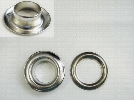 Nestelringen: Nestelring met tegenring groot zilver VL80 - 33,9 × 18,5 × 10 mm (kraag × gat × hoogte) per 100 - afb. 1