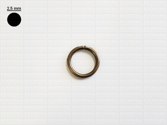Ring ongelast lichtbrons Ø 16 mm × 2,5 mm (per 10) - afb. 2