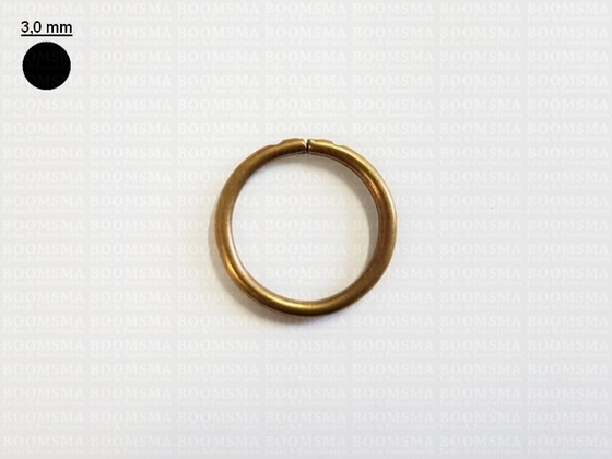 Ring ongelast lichtbrons Ø 20 mm × 3 mm (per 10) - afb. 2