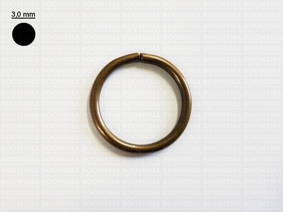 Ring ongelast lichtbrons Ø 25 mm × 3 mm (per 10) - afb. 2
