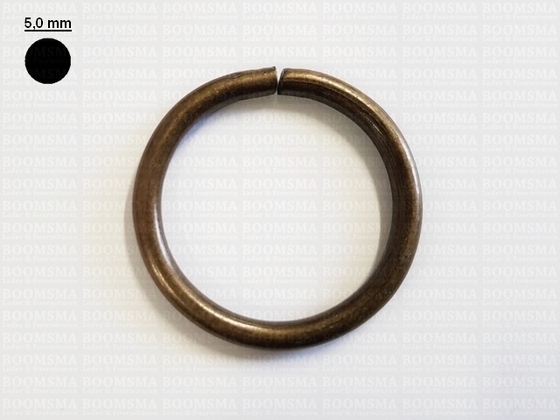 Ring ongelast lichtbrons Ø 40 mm × 5 mm (per 10) - afb. 2