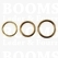 Ring ongelast goud Ø 25 mm × 3 mm (per 10) Licht beschadigd! - afb. 1