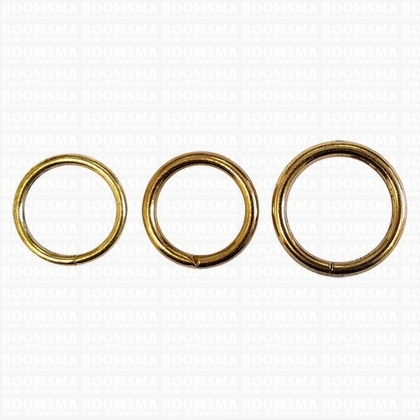 Ring ongelast goud Ø 25 mm × 3 mm (per 10) Licht beschadigd! - afb. 1
