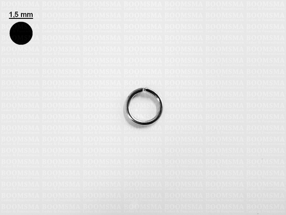Ring ongelast zilver Ø 8mm ×  1.5 mm (per 10) - afb. 2