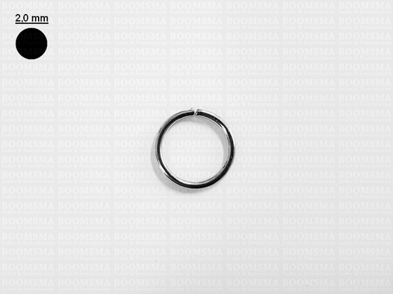 Ring ongelast zilver Ø 15 mm × 2 mm (per 10) - afb. 2