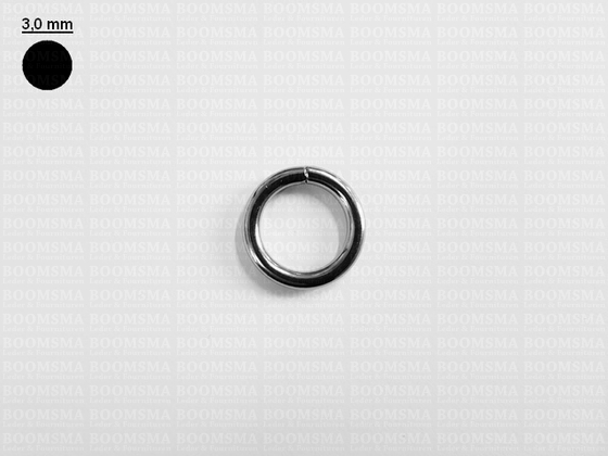 Ring rond gelast ofwel O-ring zilver 13 mm × Ø 3 mm  - afb. 2