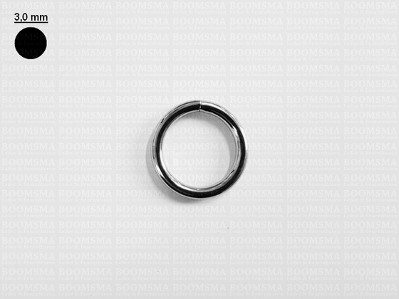 Ring rond gelast ofwel O-ring zilver 20 mm × Ø 3 mm  - afb. 2
