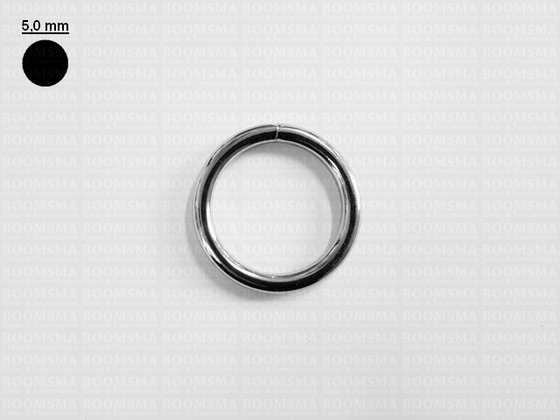 Ring rond gelast ofwel O-ring zilver 30 mm × Ø 5 mm  - afb. 2