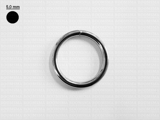 Ring rond gelast ofwel O-ring zilver 35 mm × Ø 5 mm  - afb. 2