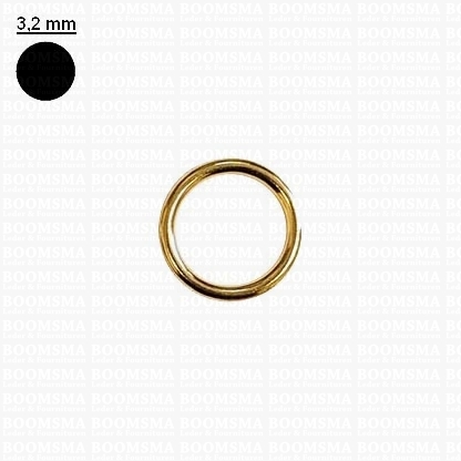 Ring rond massief messing ofwel O-ring goud 20 mm × Ø 3,2 mm  - afb. 1